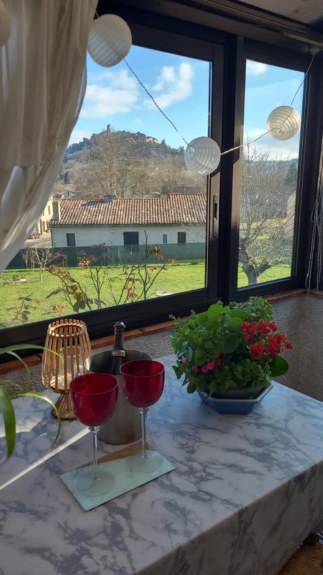 La Jolie Vue Et La Maison De La Tour- Cordes-Sur-Ciel Les Cabannes  Exterior foto